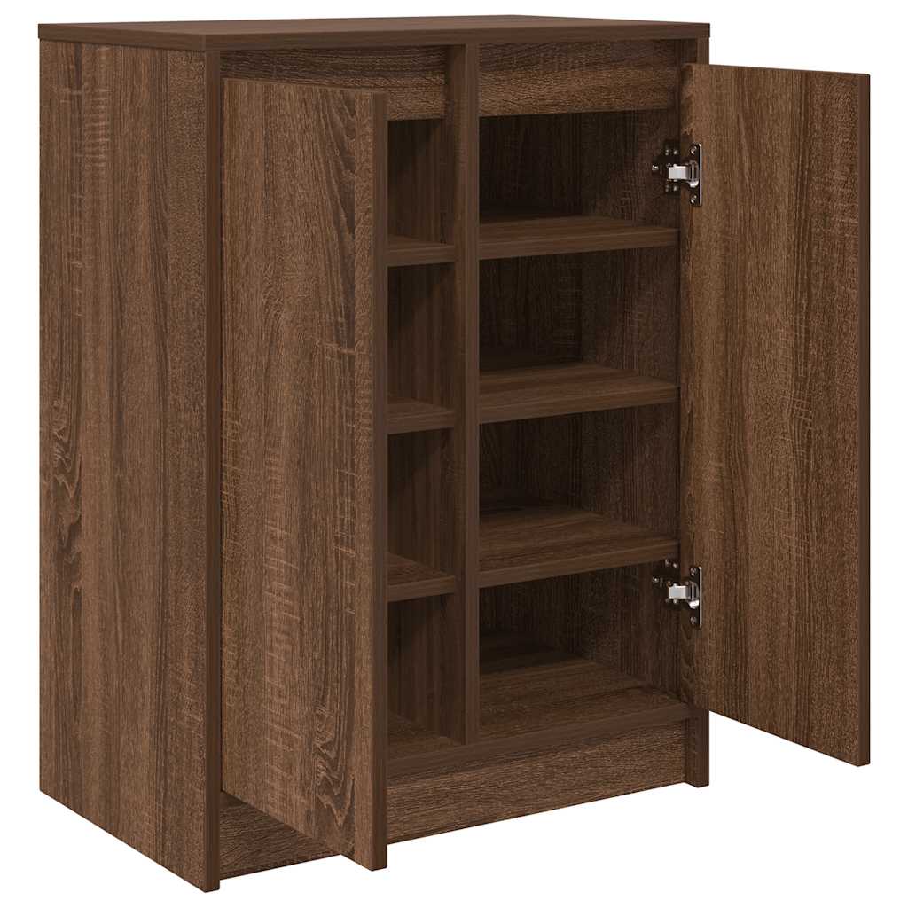 Armoire à chaussures chêne marron 57x34x76 cm bois d'ingénierie - XIOS