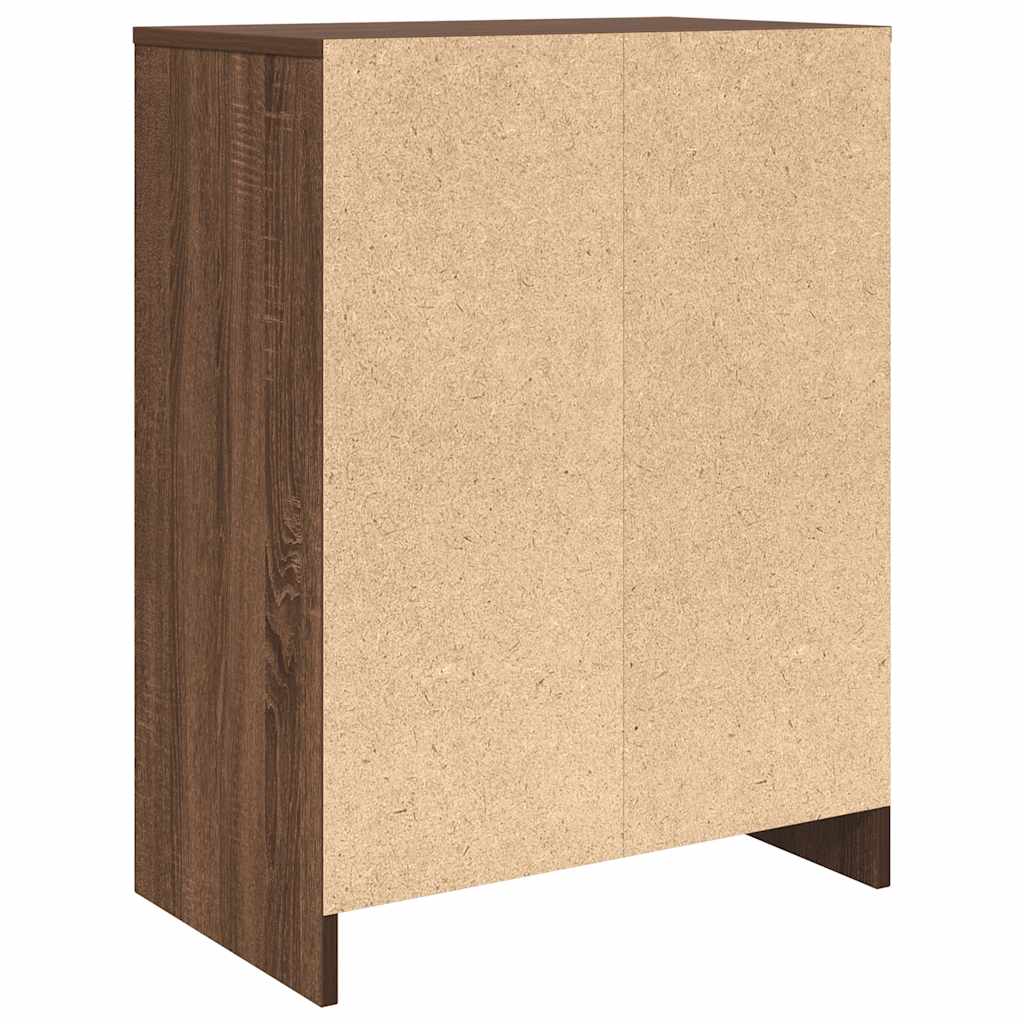 Armoire à chaussures chêne marron 57x34x76 cm bois d'ingénierie - XIOS