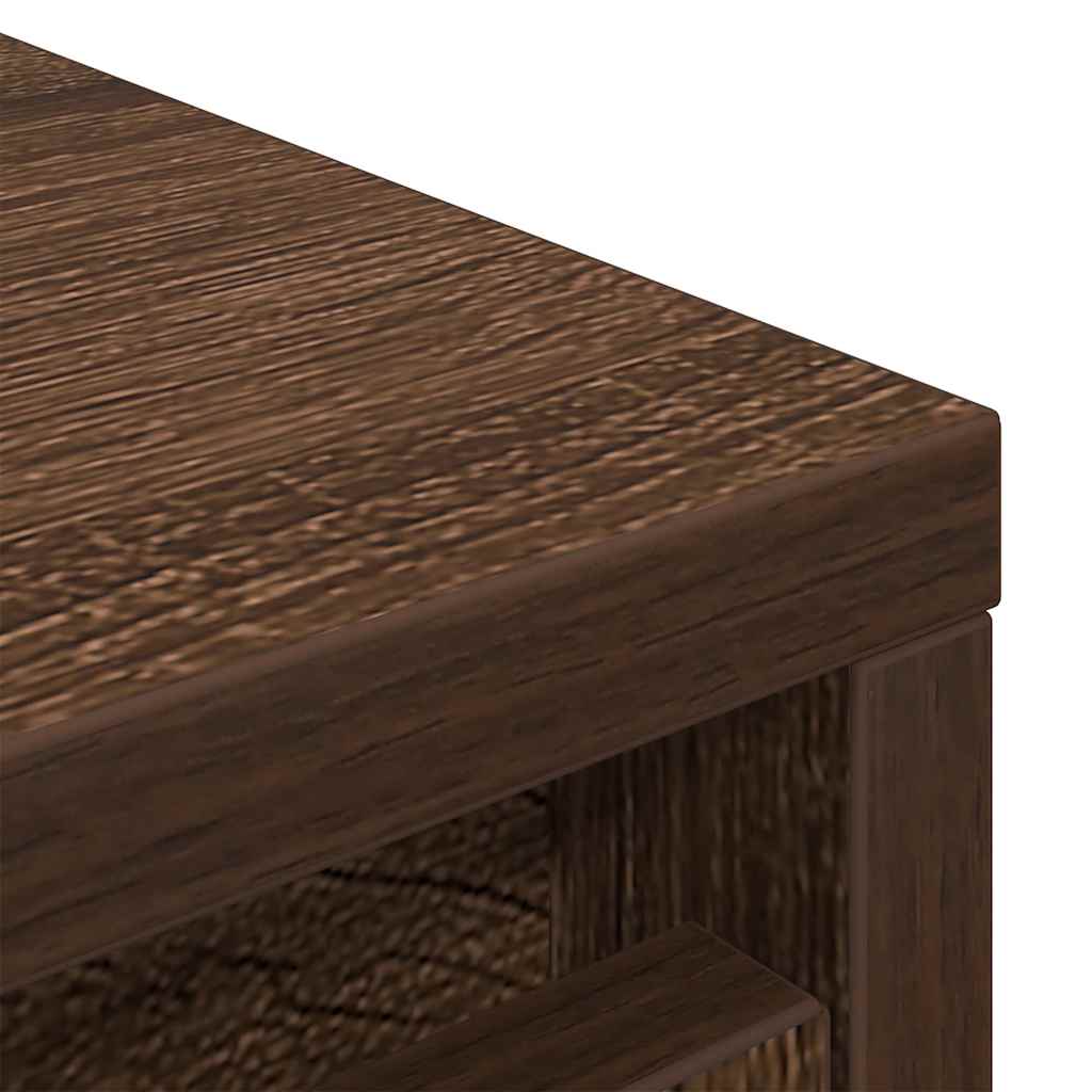 Armoire à chaussures chêne marron 57x34x76 cm bois d'ingénierie - XIOS