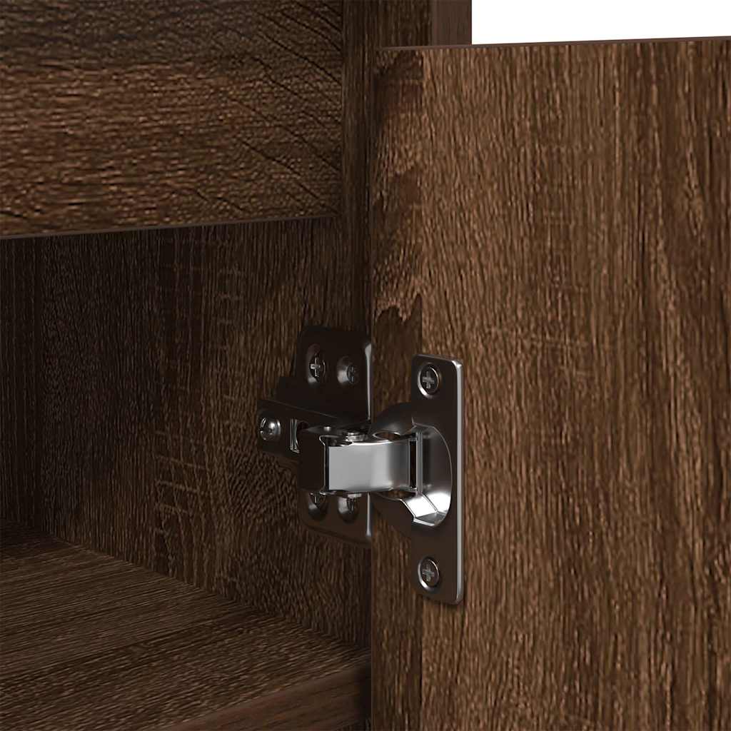 Armoire à chaussures chêne marron 57x34x76 cm bois d'ingénierie - XIOS