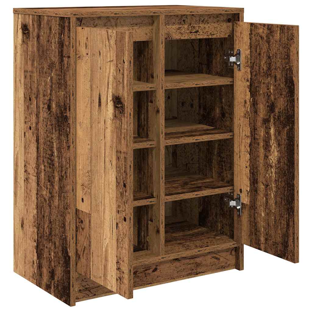 Armoire à chaussures vieux bois 57x34x76 cm bois d'ingénierie - XIOS