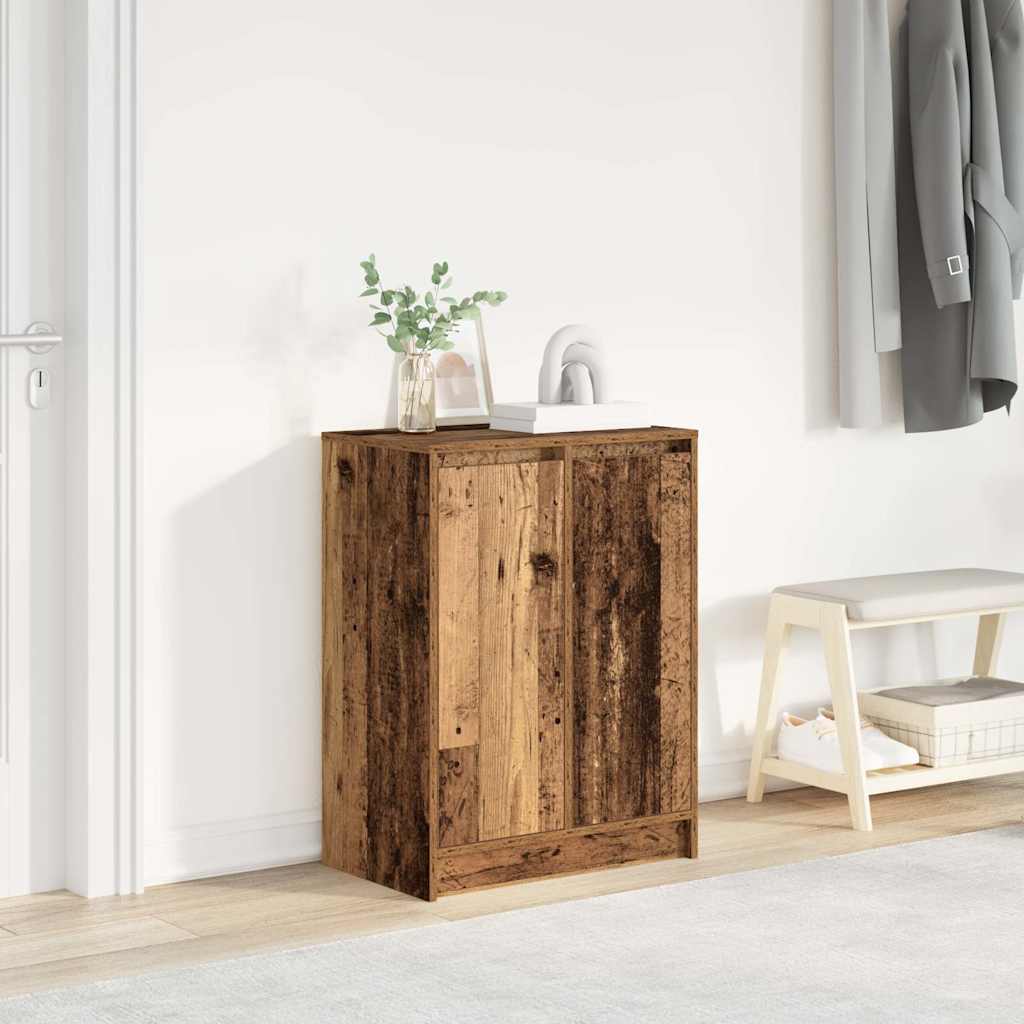 Armoire à chaussures vieux bois 57x34x76 cm bois d'ingénierie - XIOS