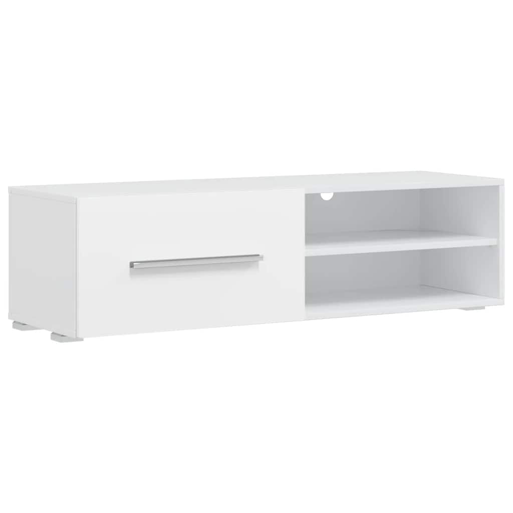 Meubles TV 5 pcs avec lumière LED blanc mat bois d'ingénierie Meubles TV vidaXL   