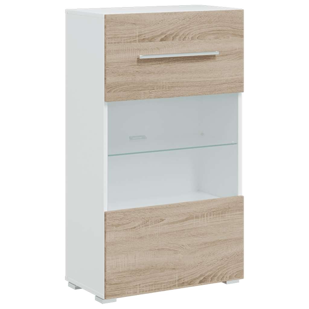 Meubles TV avec lumière LED 5pcs chêne sonoma bois d'ingénierie Meubles TV vidaXL   