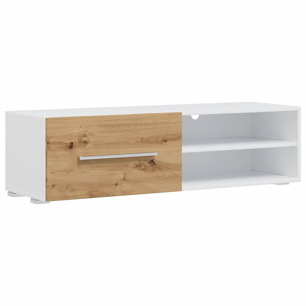 Meubles TV et lumière LED 5 pcs chêne artisanal bois ingénierie Meubles TV vidaXL   