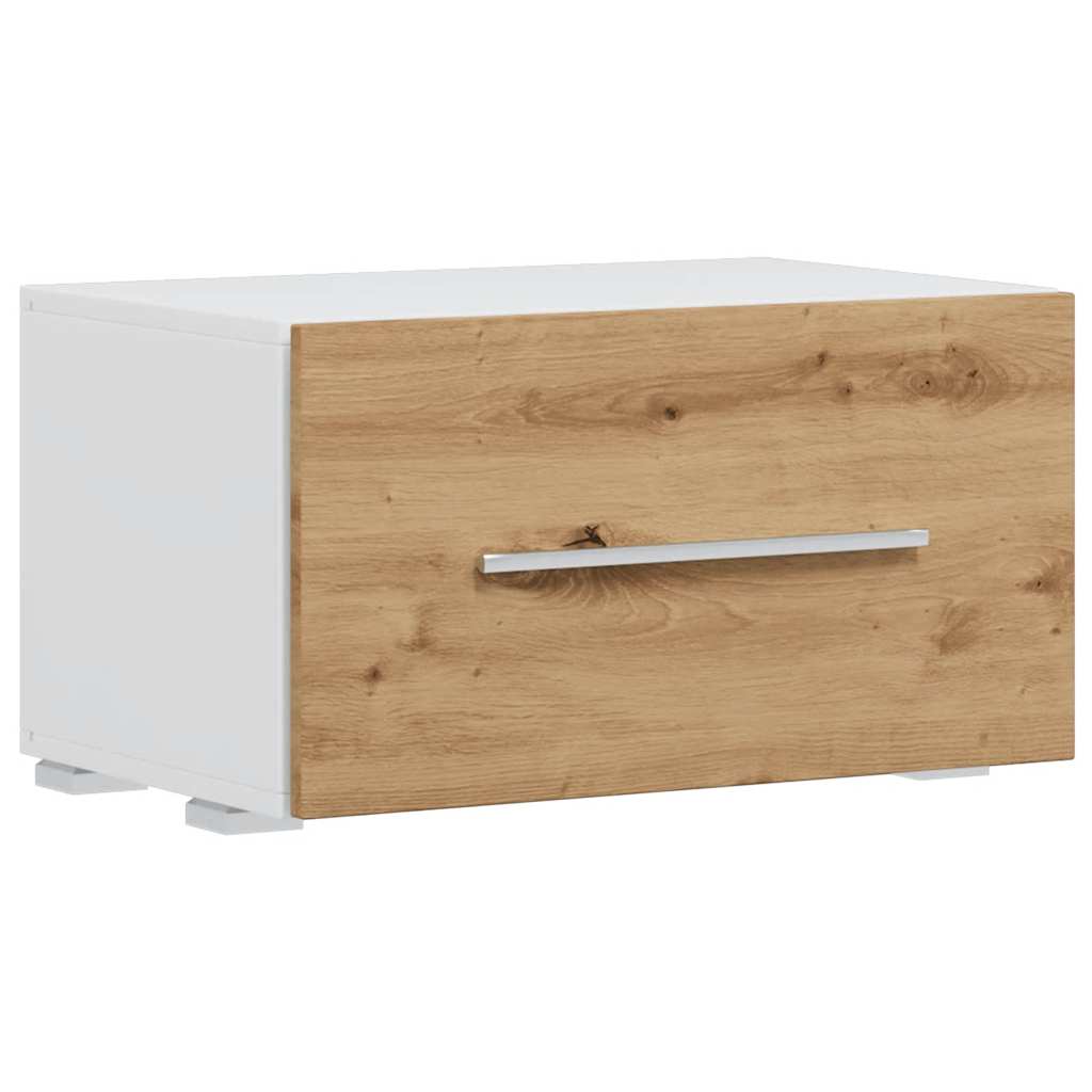 Meubles TV et lumière LED 5 pcs chêne artisanal bois ingénierie Meubles TV vidaXL   