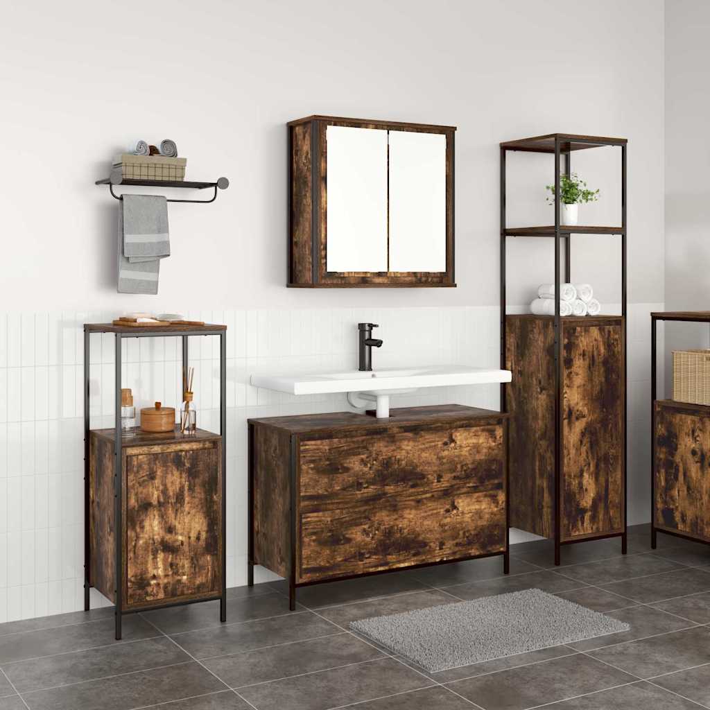 Ensemble de mobilier de salle de bain 3 pc Chêne fumé - XIOS