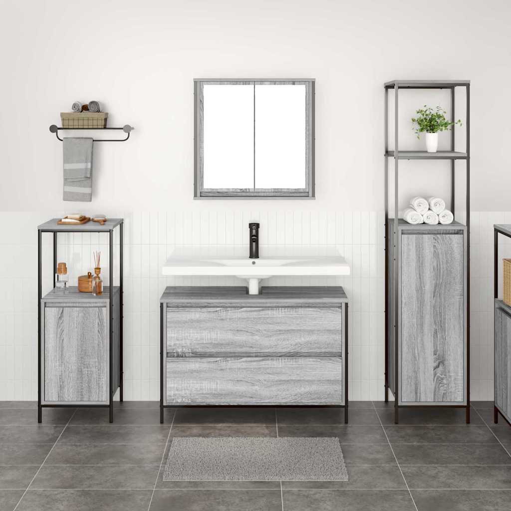 Ensemble de mobilier de salle de bain 3 pc Gris Sonoma - XIOS