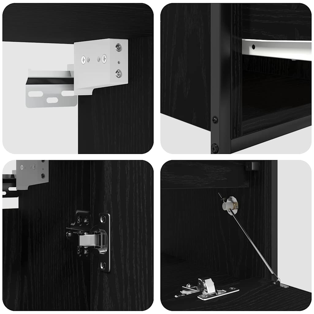 Ensemble de mobilier de salle de bain 5 pc Noir