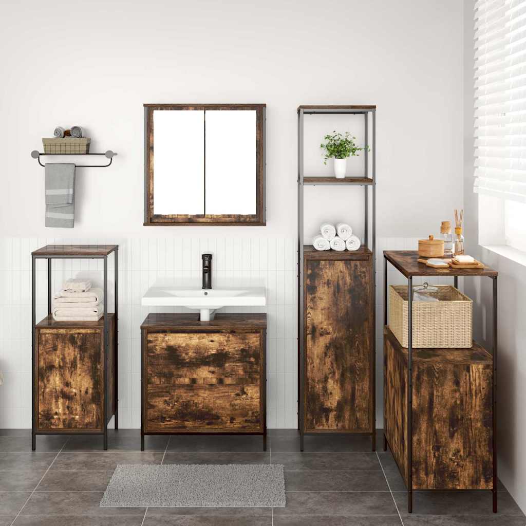 Ensemble de mobilier de salle de bain 5 pc Marron