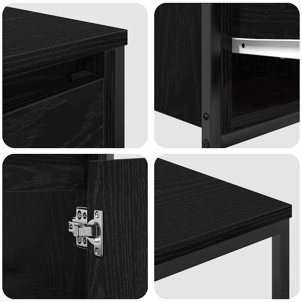 Ensemble de mobilier de salle de bain 2 pc Chêne noir - XIOS