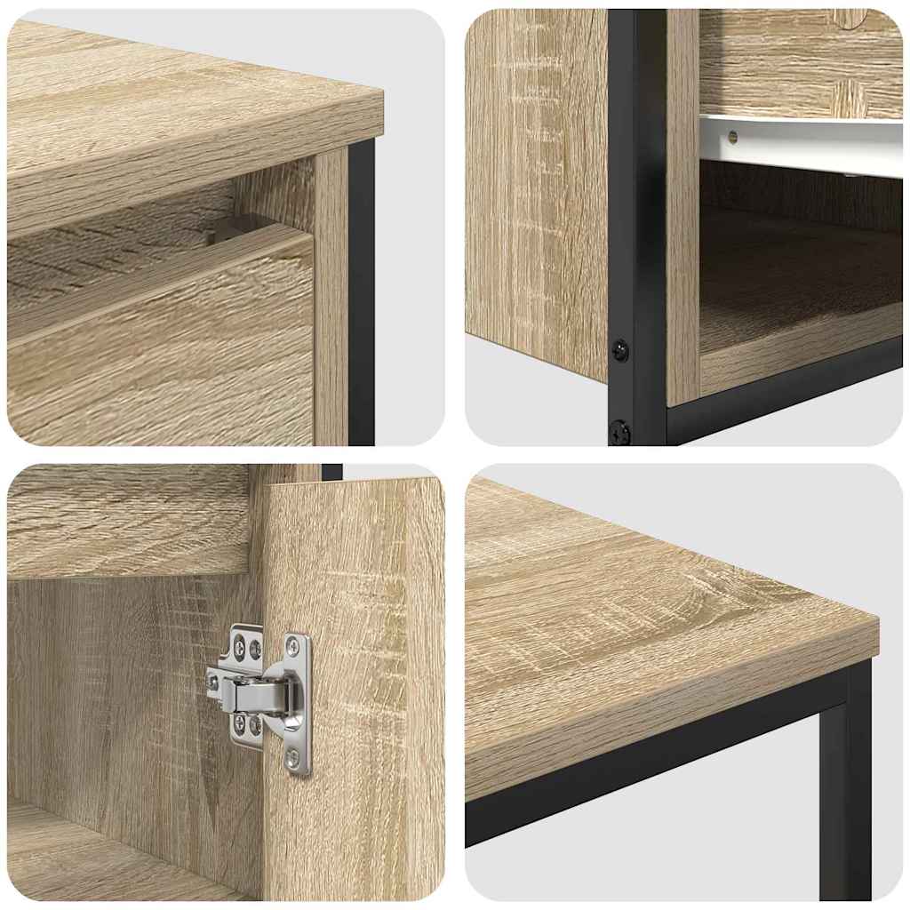 Ensemble de mobilier de salle de bain 2 pc Chêne Sonoma et noir - XIOS