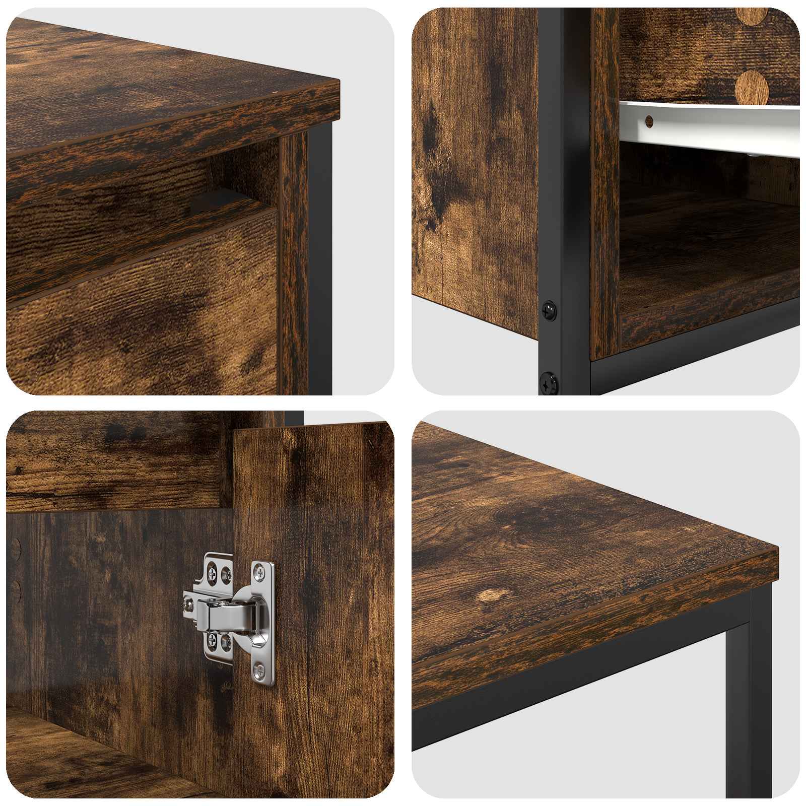 Ensemble de mobilier de salle de bain 2 pc Chêne fumé et noir - XIOS