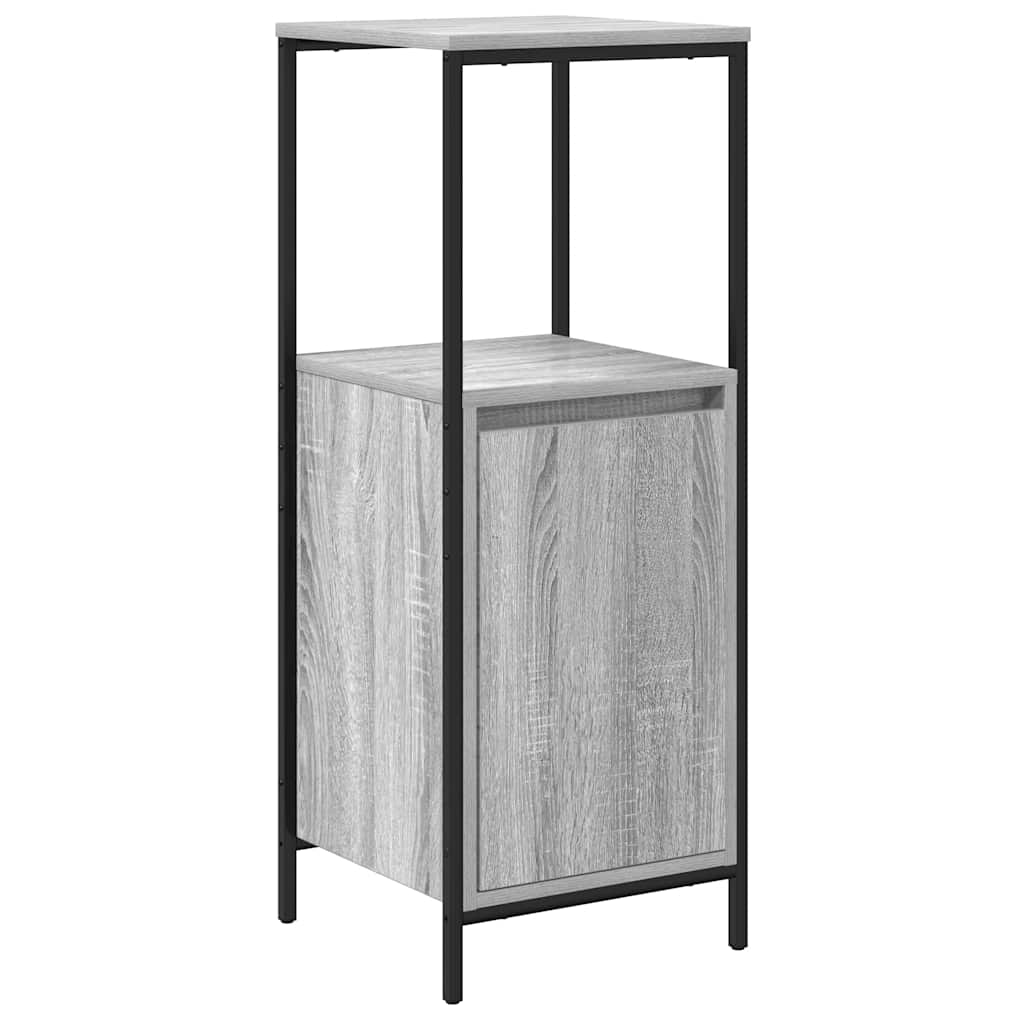 Ensemble de mobilier de salle de bain 3 pc Gris Sonoma et noir - XIOS