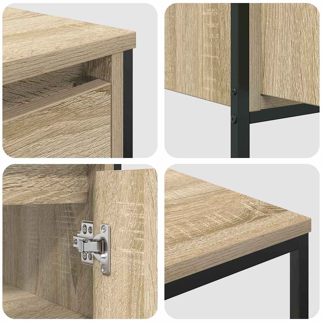 Ensemble de mobilier de salle de bain 3 pc Chêne Sonoma et noir - XIOS