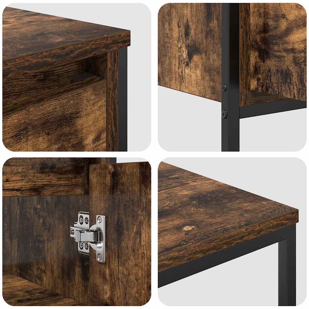 Ensemble de mobilier de salle de bain 3 pc Chêne fumé et noir - XIOS