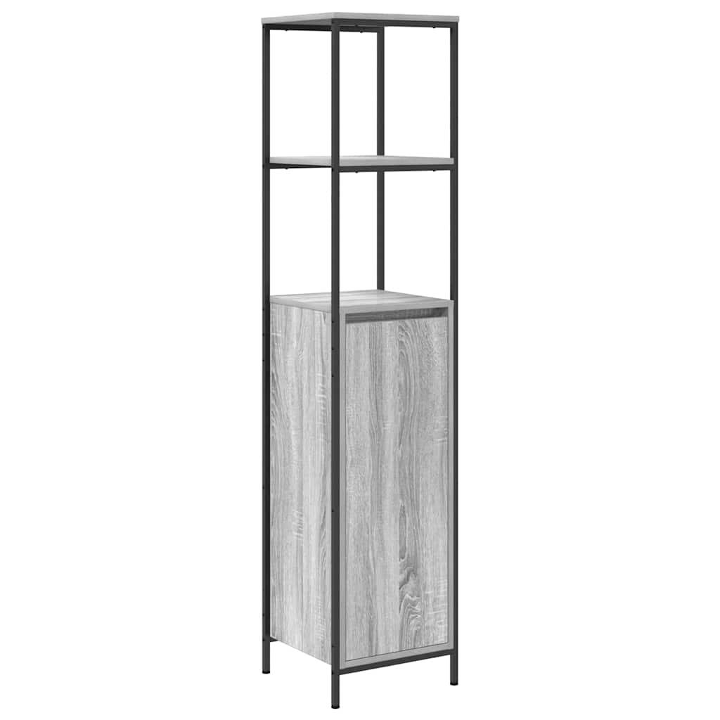 Ensemble de mobilier de salle de bain 3 pc Gris Sonoma et noir - XIOS