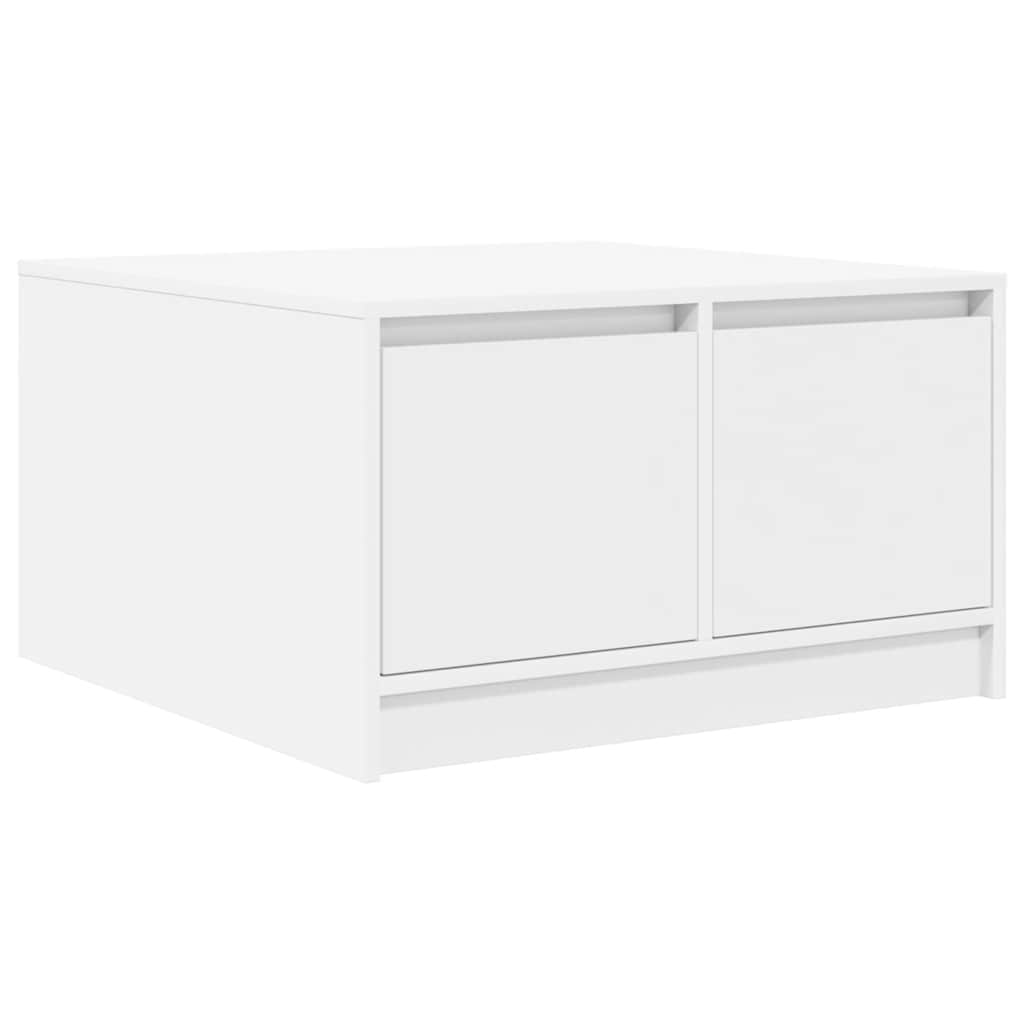 Table basse avec tiroirs blanc 70,5x70x40 cm - XIOS