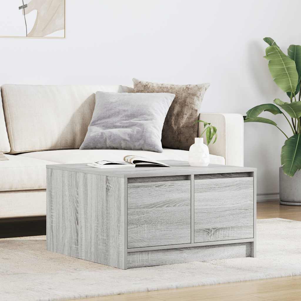Table basse avec tiroirs sonoma gris 70,5x70x40 cm - XIOS