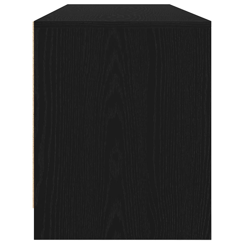 Meuble TV chêne noir 188,5x41x50 cm bois d'ingénierie - XIOS