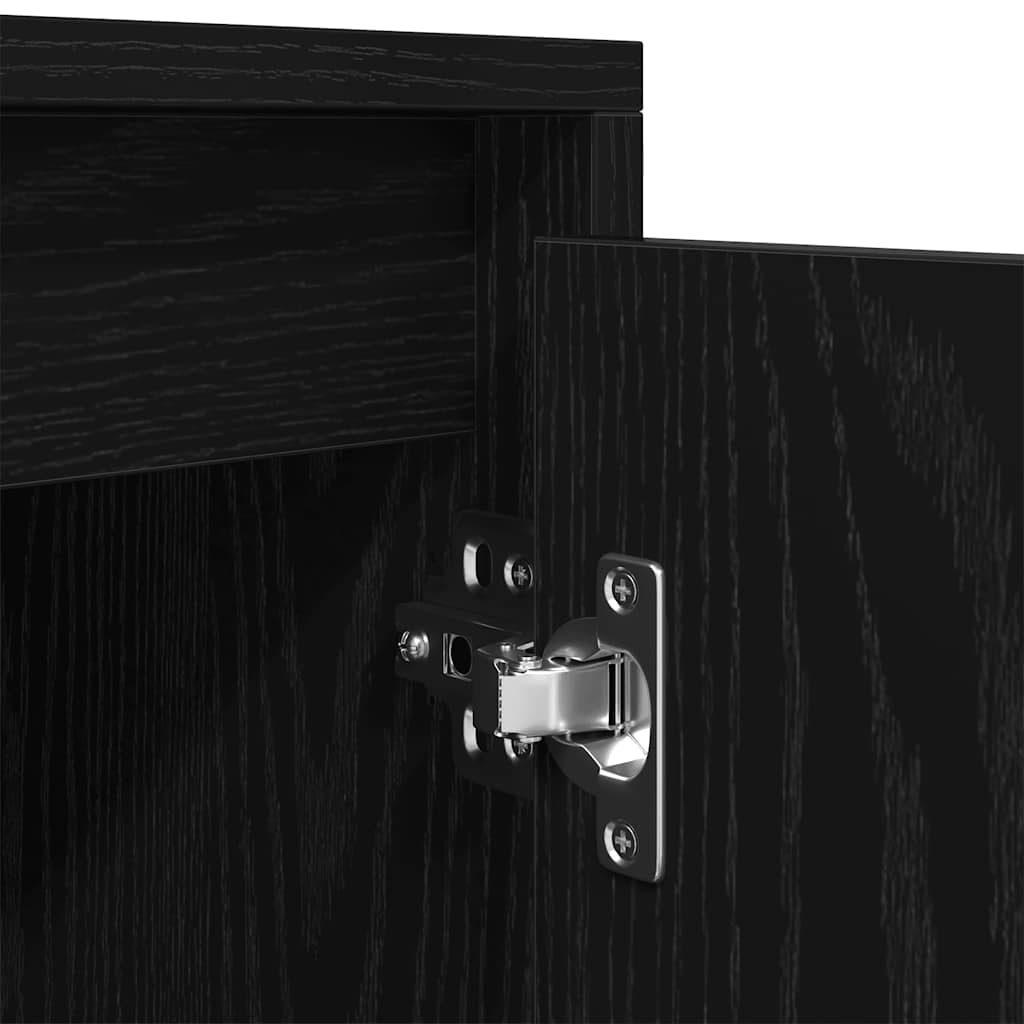 Meuble TV chêne noir 188,5x41x50 cm bois d'ingénierie - XIOS