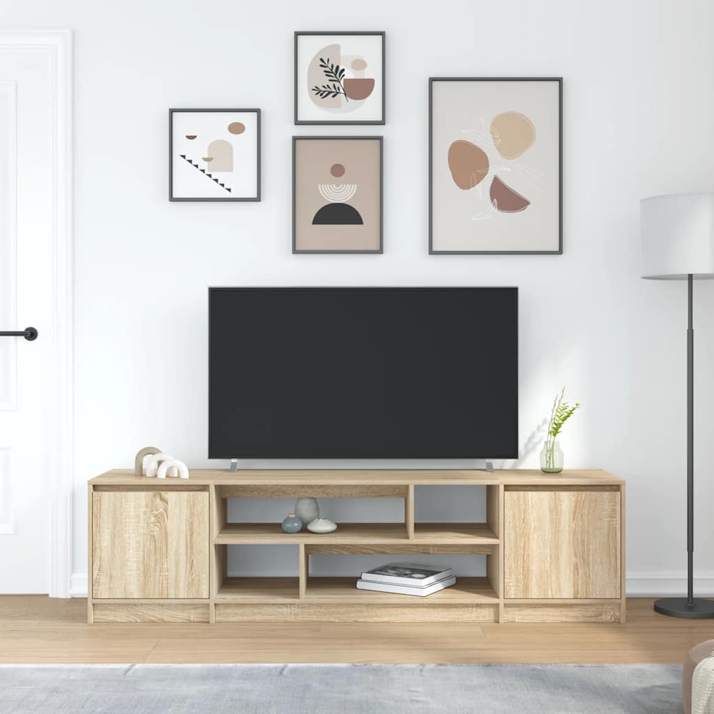 Meuble TV chêne sonoma 188,5x41x50 cm bois d'ingénierie - XIOS
