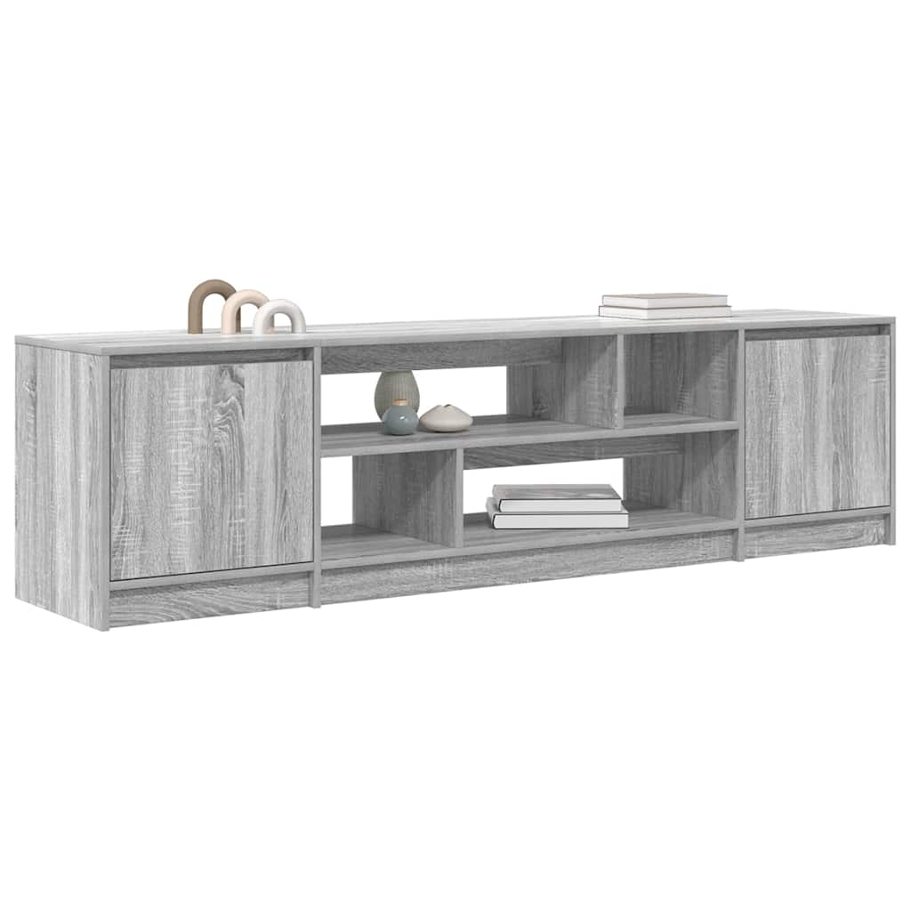Meuble TV sonoma gris 188,5x41x50 cm bois d'ingénierie - XIOS