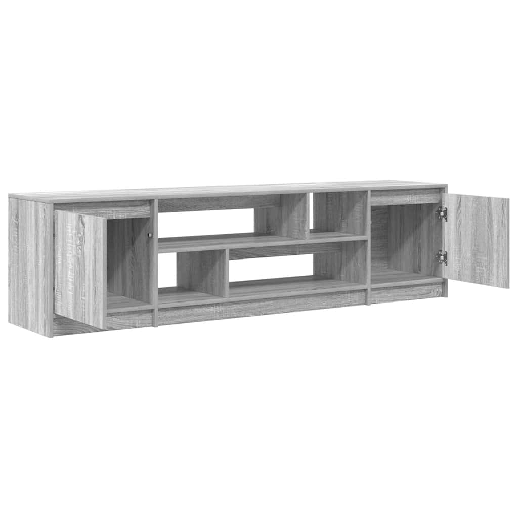 Meuble TV sonoma gris 188,5x41x50 cm bois d'ingénierie - XIOS