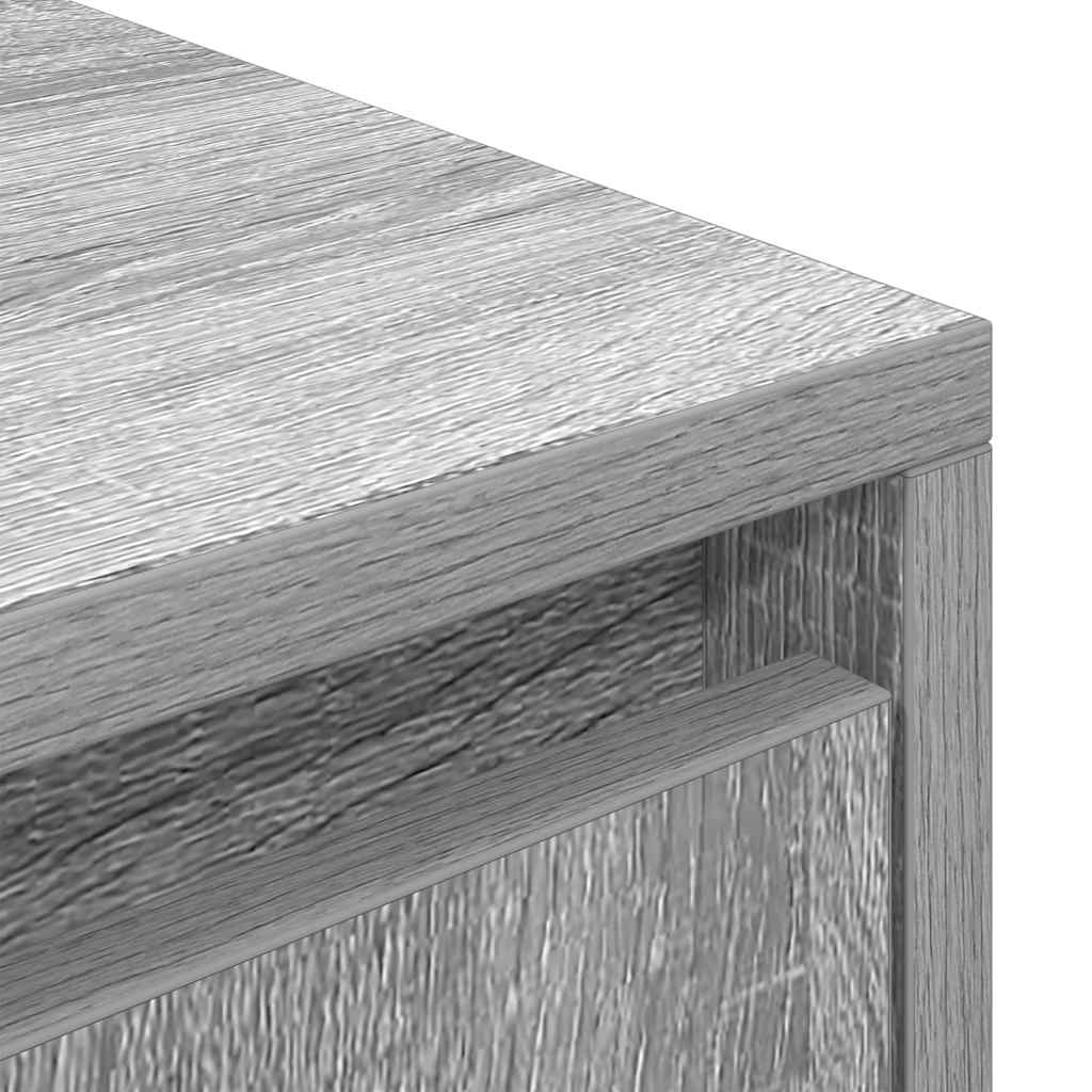 Meuble TV sonoma gris 188,5x41x50 cm bois d'ingénierie - XIOS