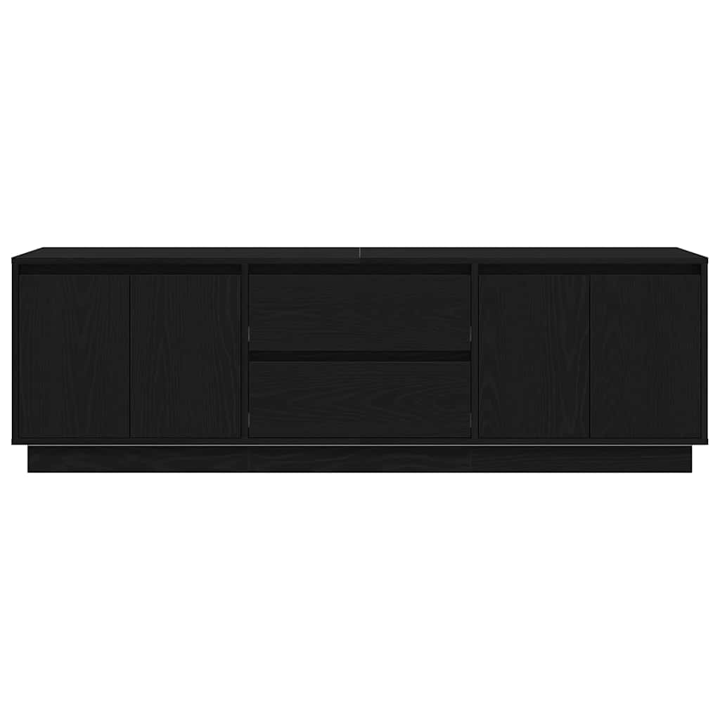 Meuble TV avec lumières LED chêne noir 160,5x41x50 cm