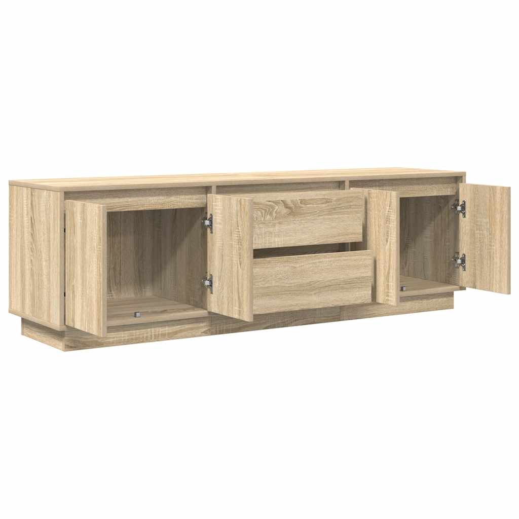 Meuble TV avec lumières LED chêne sonoma 160,5x41x50 cm