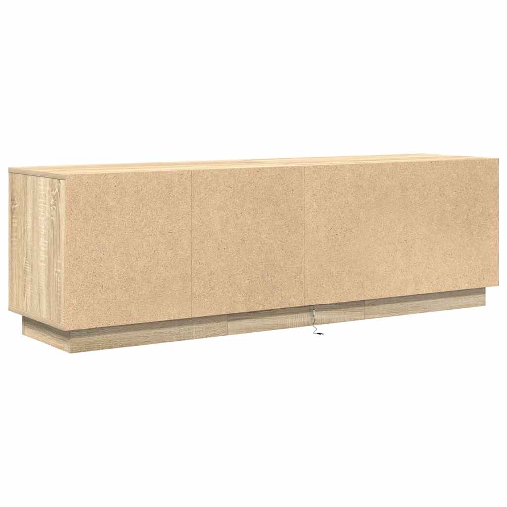 Meuble TV avec lumières LED chêne sonoma 160,5x41x50 cm