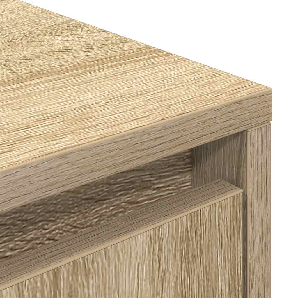 Meuble TV avec lumières LED chêne sonoma 160,5x41x50 cm