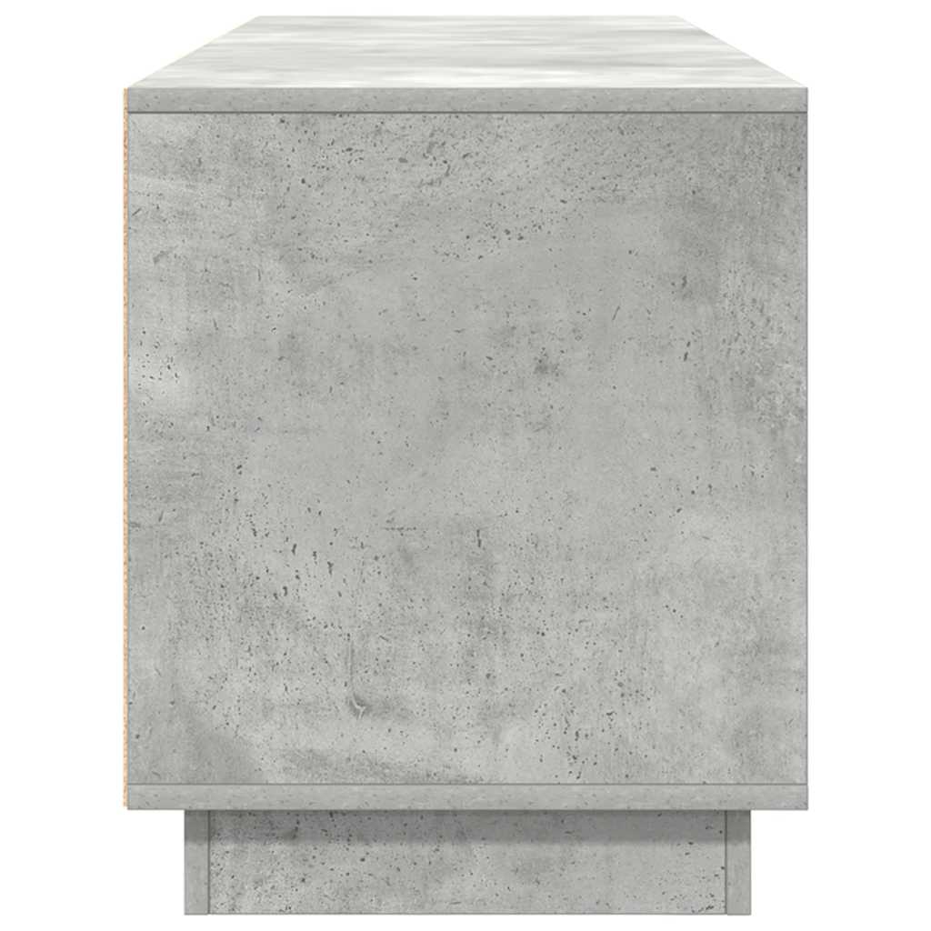 Meuble TV avec lumières LED gris béton 160,5x41x50 cm