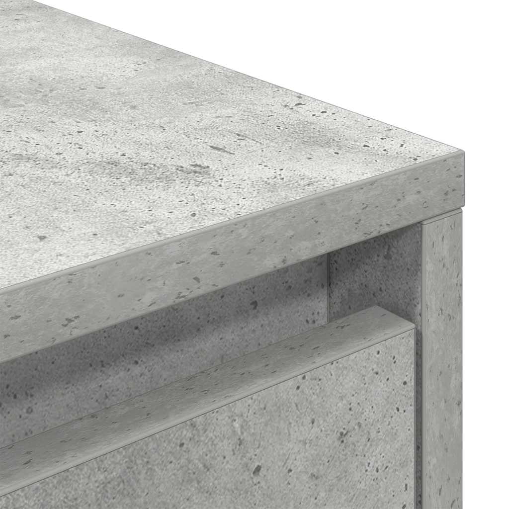 Meuble TV avec lumières LED gris béton 160,5x41x50 cm