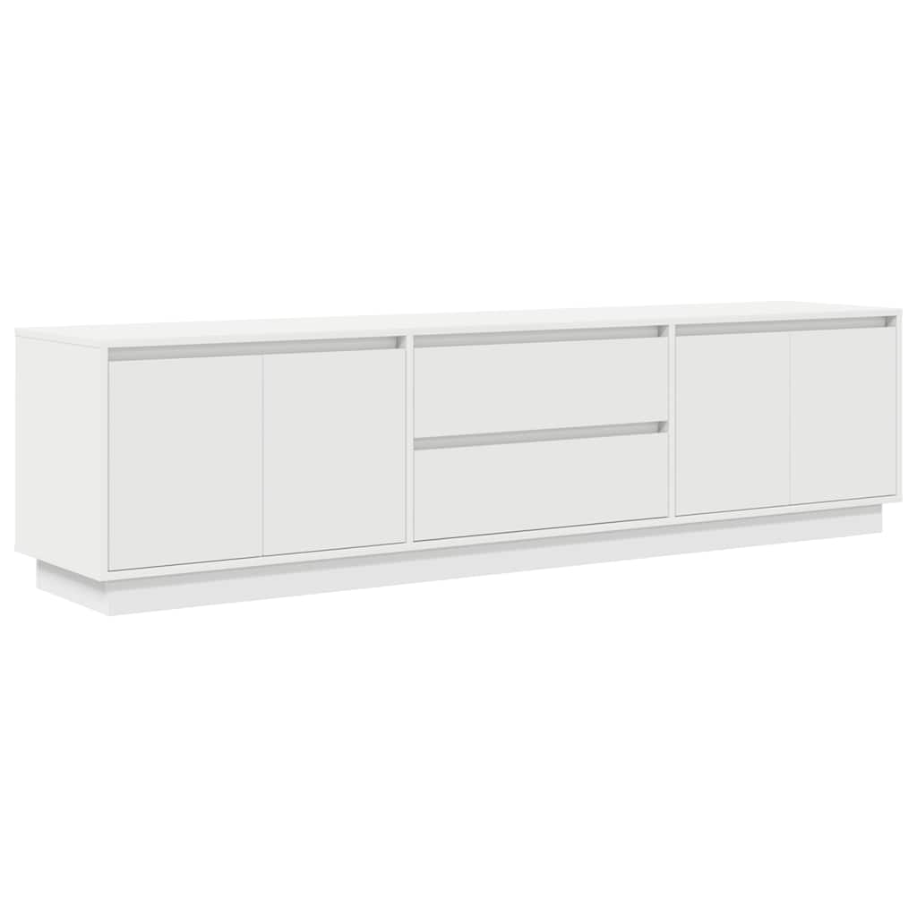 Meuble TV avec lumières LED blanc 193,5x41x50 cm
