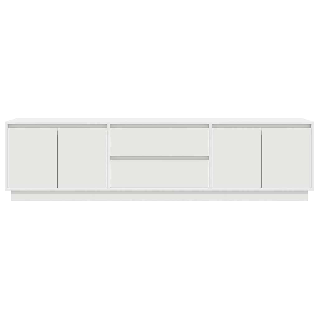 Meuble TV avec lumières LED blanc 193,5x41x50 cm