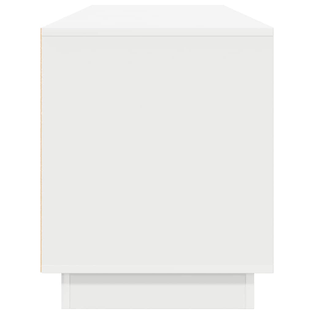 Meuble TV avec lumières LED blanc 193,5x41x50 cm