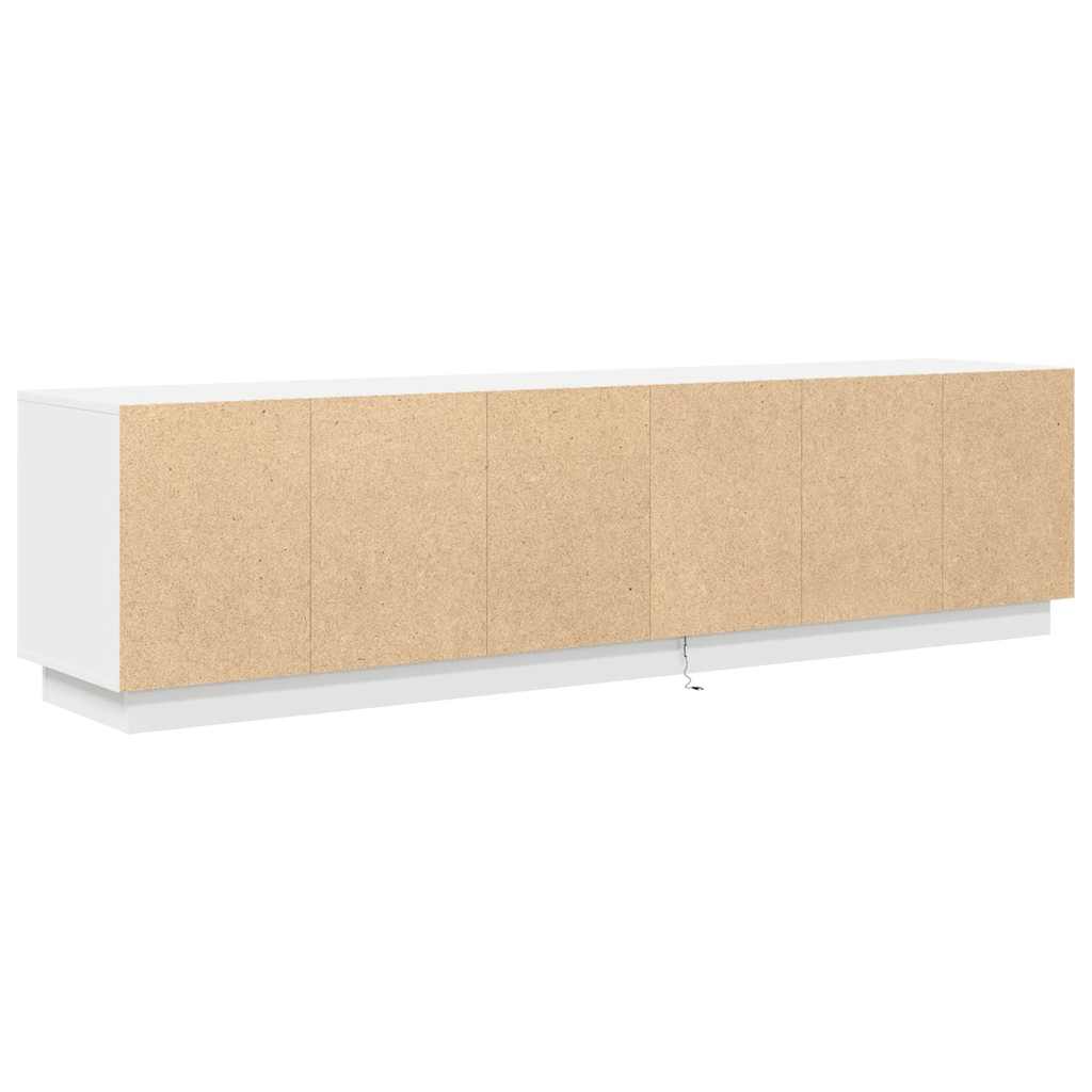 Meuble TV avec lumières LED blanc 193,5x41x50 cm