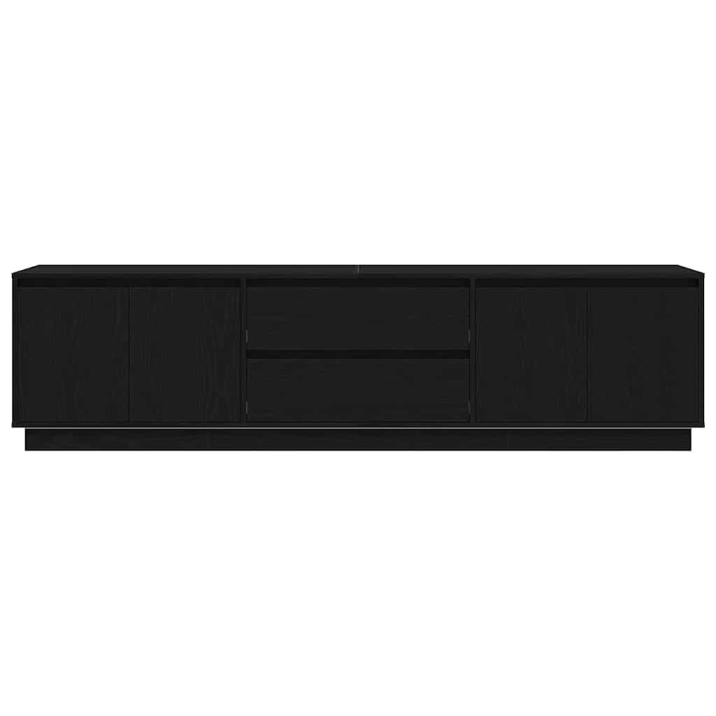 Meuble TV avec lumières LED chêne noir 193,5x41x50 cm