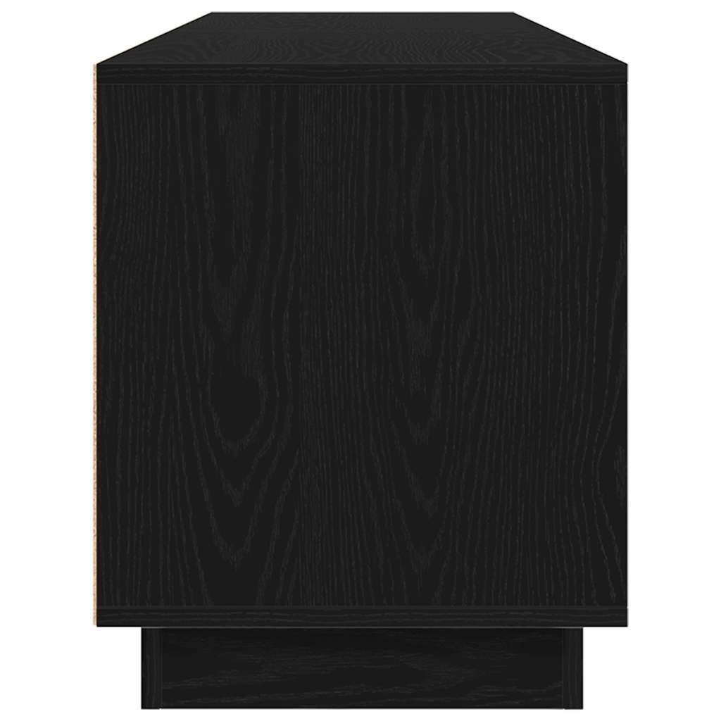 Meuble TV avec lumières LED chêne noir 193,5x41x50 cm
