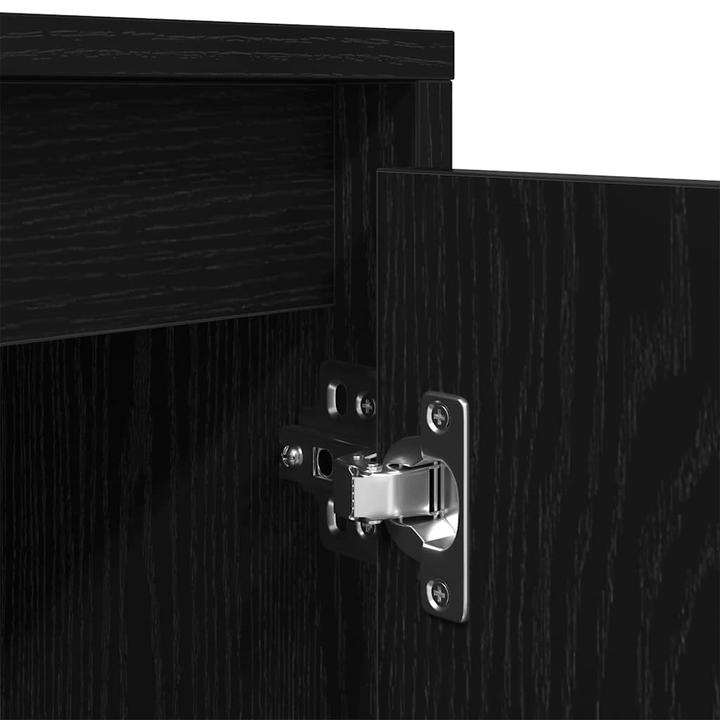 Meuble TV avec lumières LED chêne noir 193,5x41x50 cm
