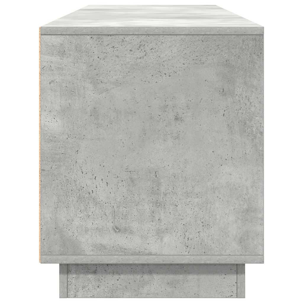Meuble TV avec lumières LED gris béton 193,5x41x50 cm