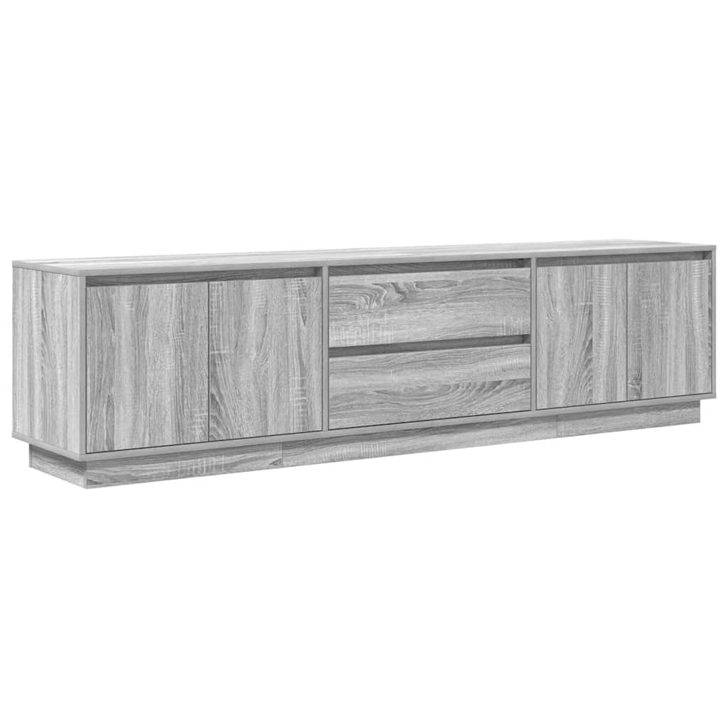 Meuble TV avec lumières LED sonoma gris 193,5x41x50 cm