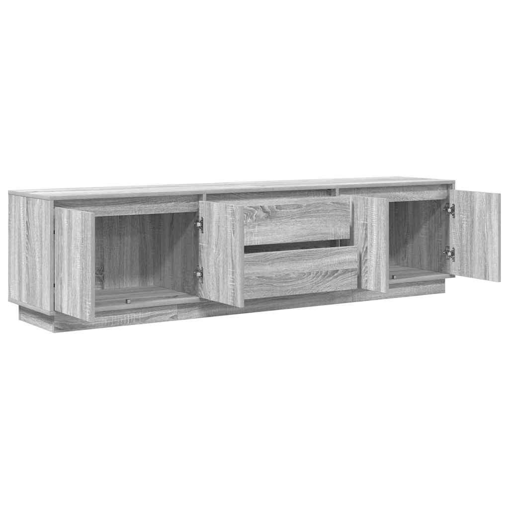 Meuble TV avec lumières LED sonoma gris 193,5x41x50 cm