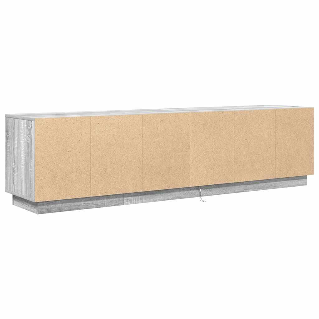 Meuble TV avec lumières LED sonoma gris 193,5x41x50 cm