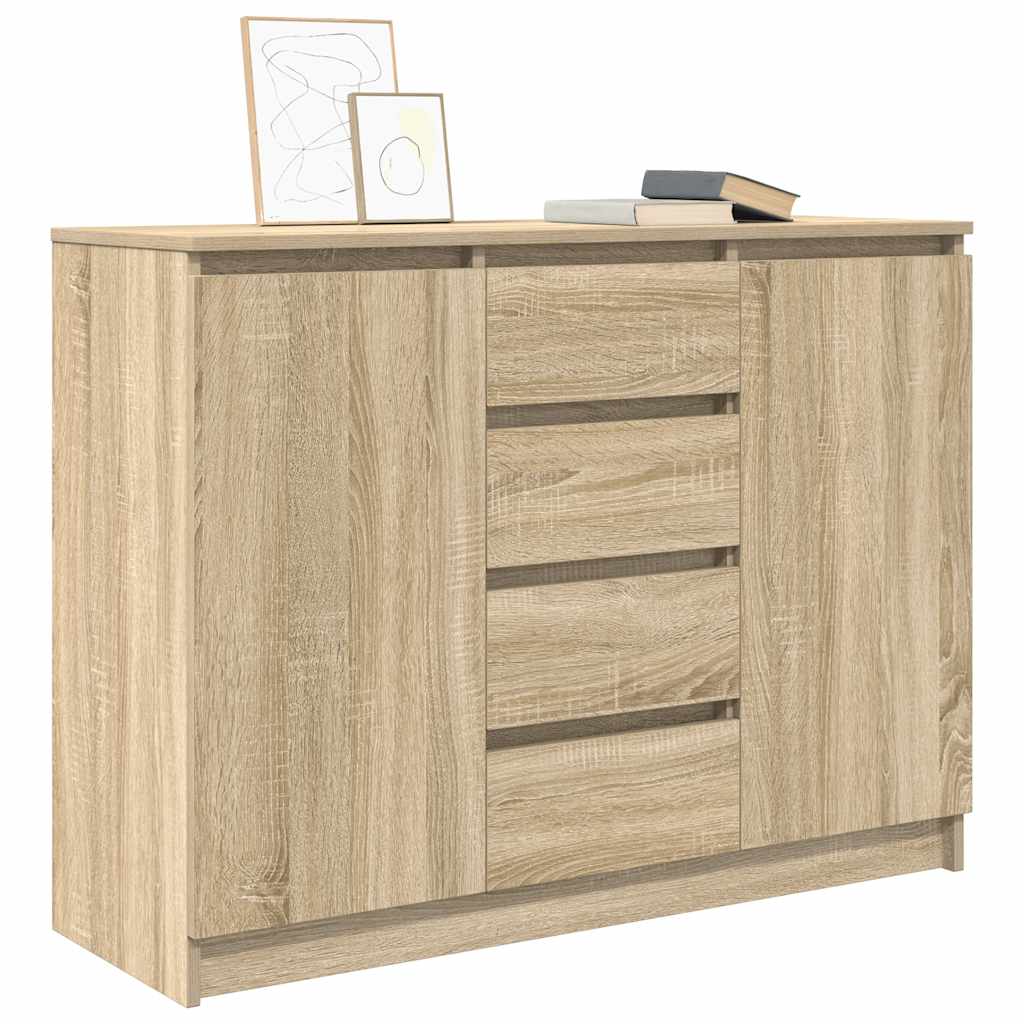 Buffet avec tiroirs chêne sonoma 100,5x35x76 cm bois ingénierie - XIOS