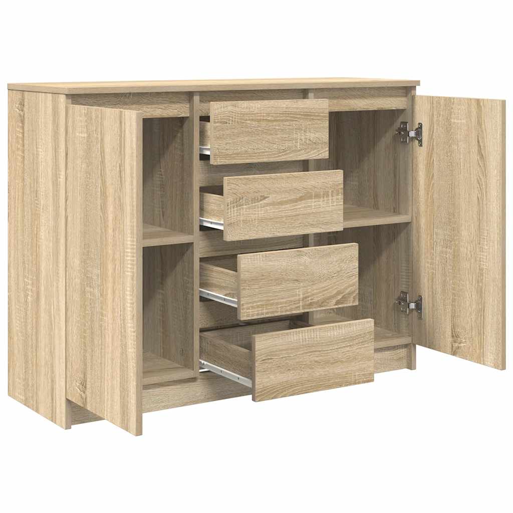 Buffet avec tiroirs chêne sonoma 100,5x35x76 cm bois ingénierie - XIOS