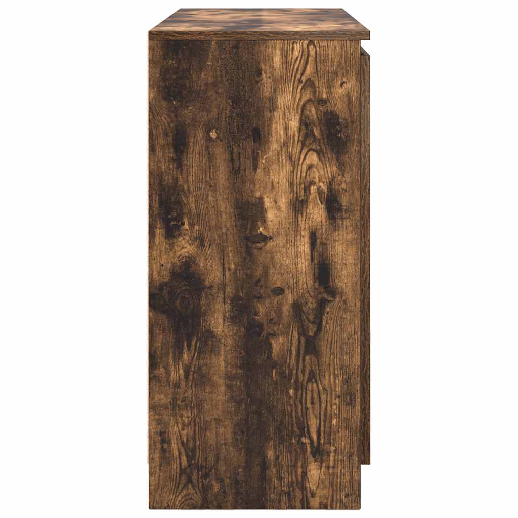 Buffet avec tiroirs chêne fumé 100,5x35x76 cm bois d'ingénierie - XIOS