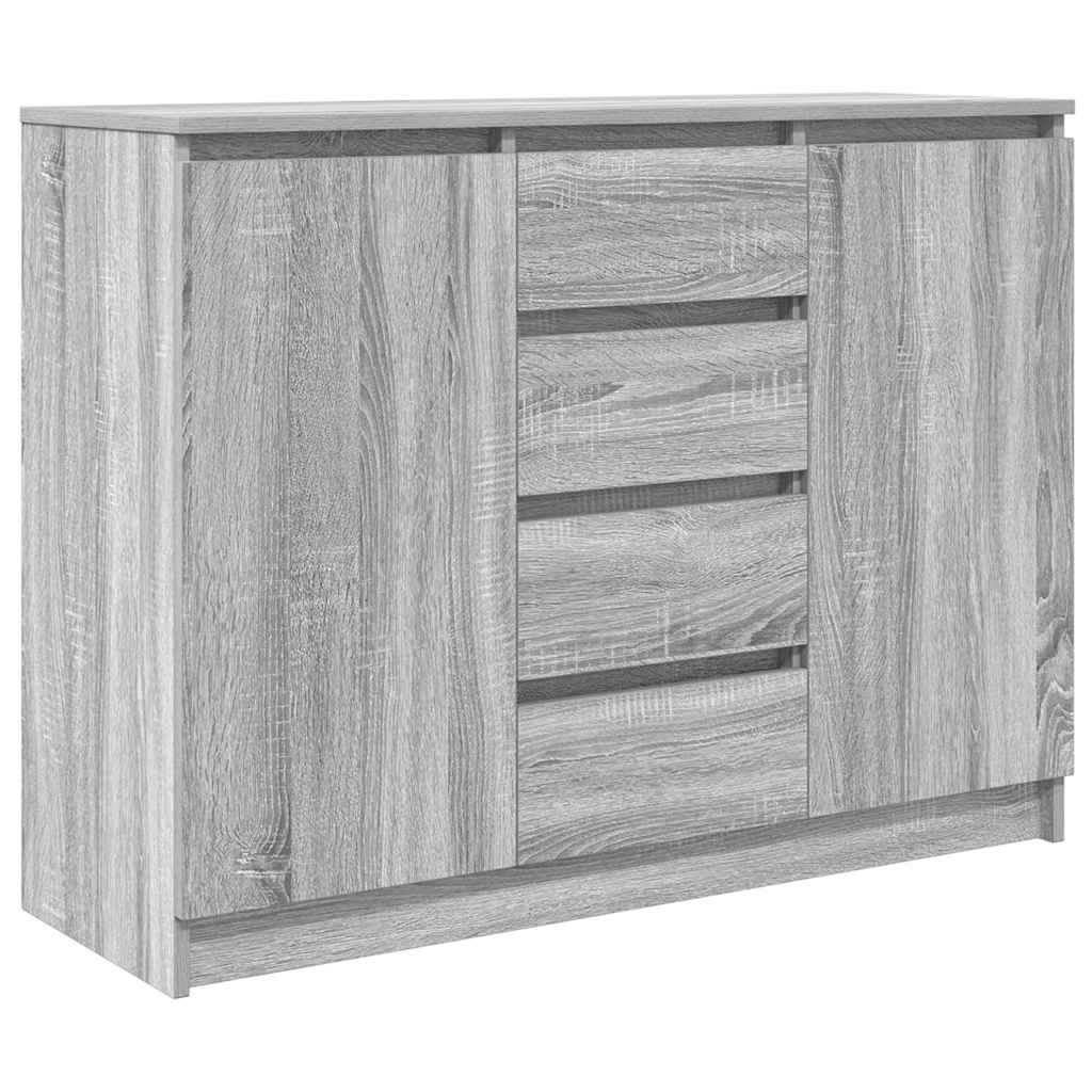 Buffet avec tiroirs sonoma gris 100,5x35x76cm bois d'ingénierie - XIOS